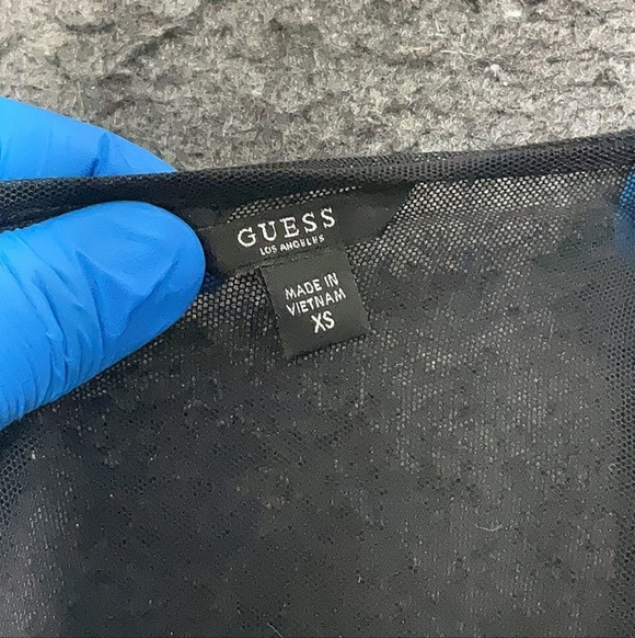 GUESS Sheer Lace Bodysuit in Jet Black Multi – Size XS – NWT - Picture 4 of 5